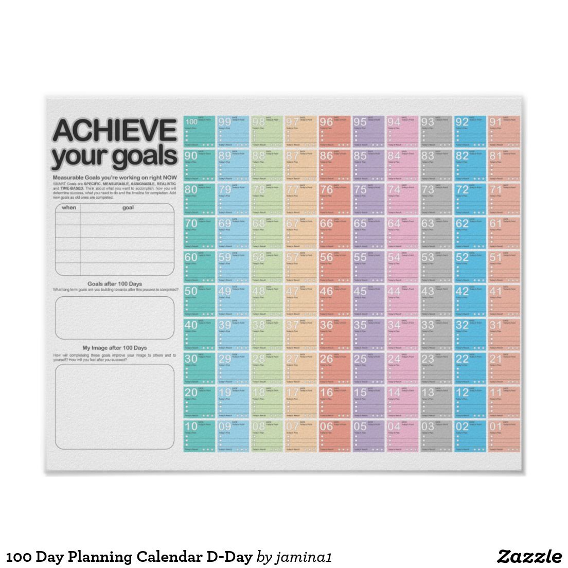 100 Days Printable Calendar Example Calendar Printable