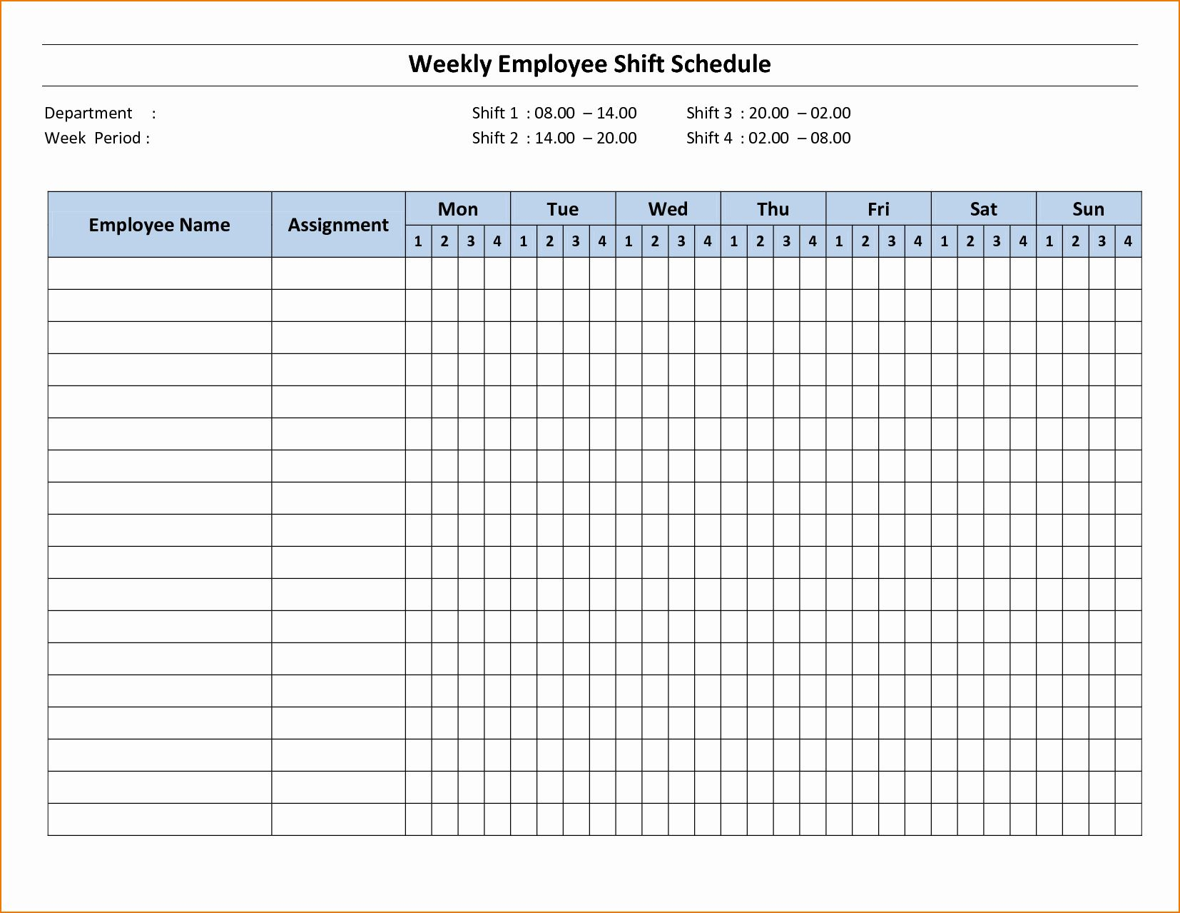 2 Week Schedule Template | Example Calendar Printable