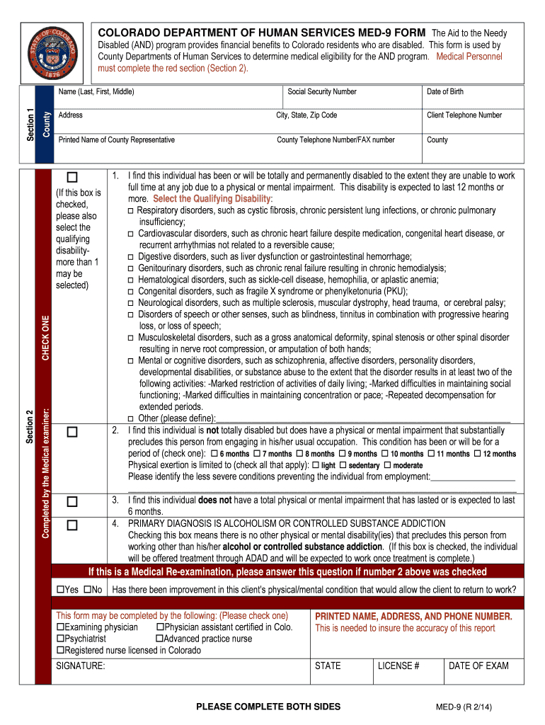 2014-2020 Form Co Med-9 Fill Online, Printable, Fillable
