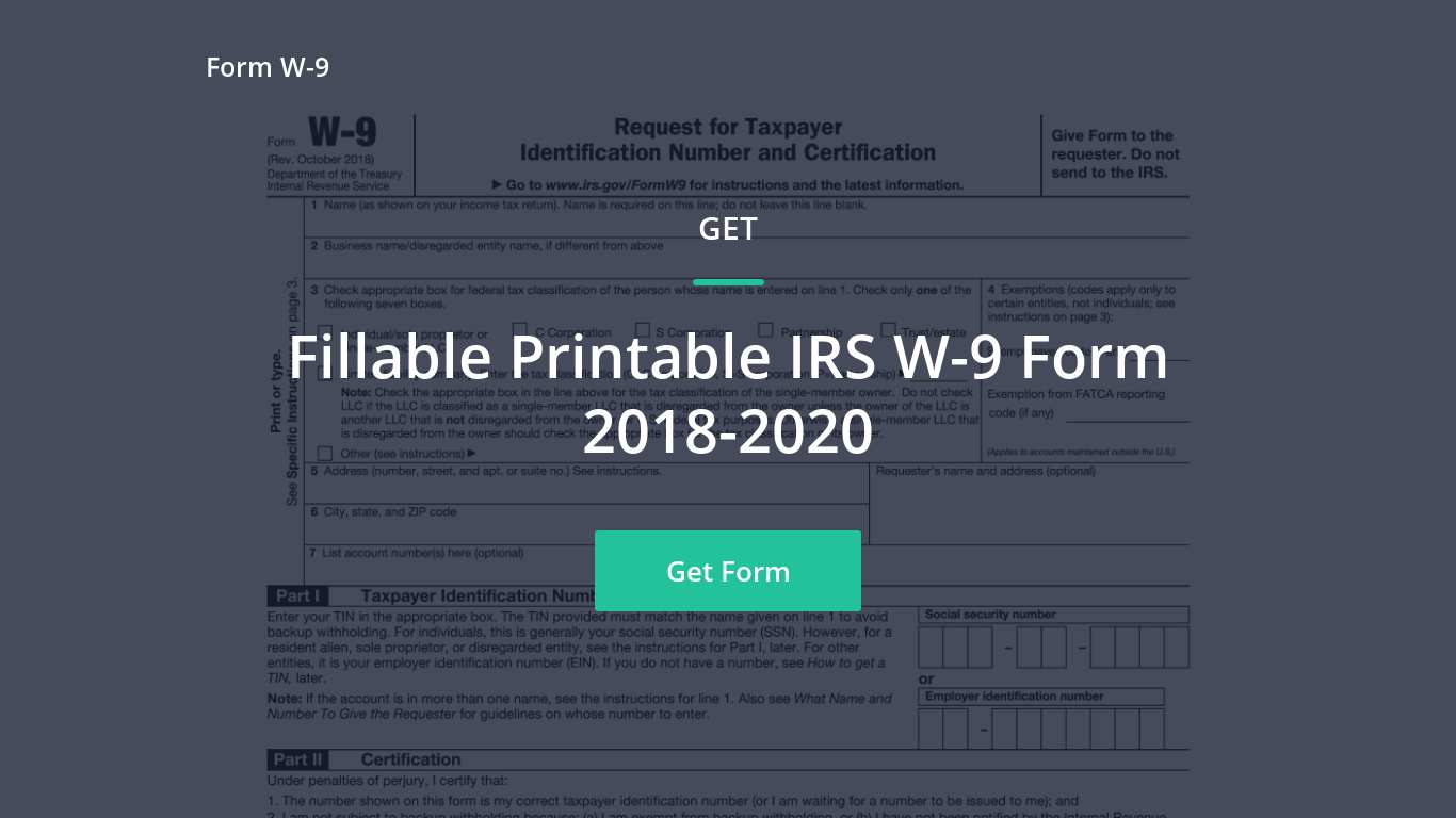 Irs W 9 Form 2020 Printable Pdf Example Calendar Printable Vrogue 0191