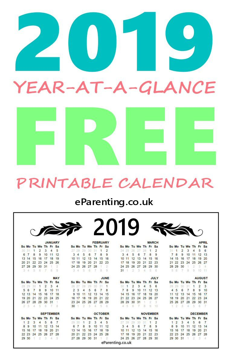 2019 Free Printable Calendar | Free Printable Calendar