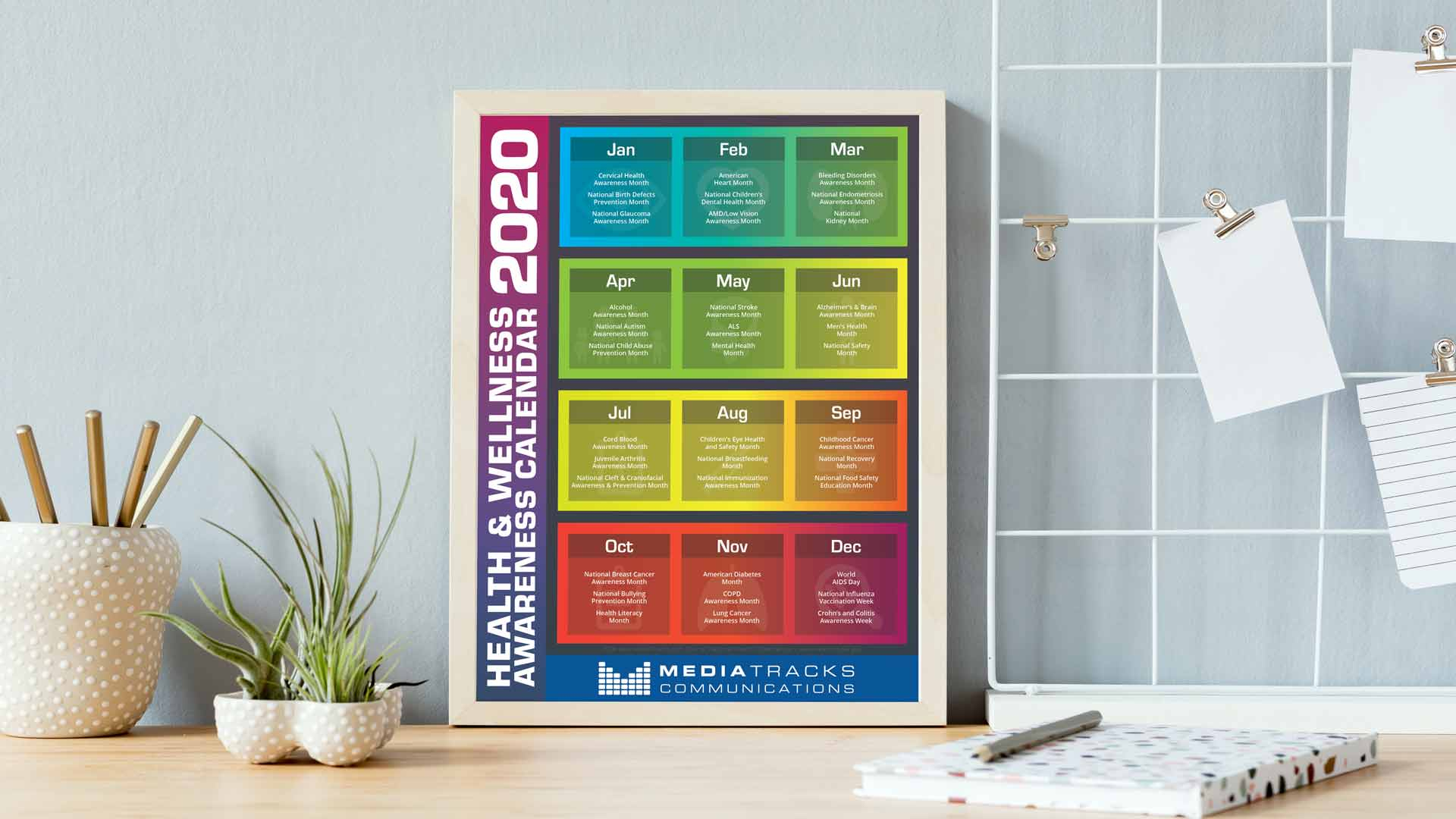 2020 Health &amp; Wellness Awareness Calendar [Infographic