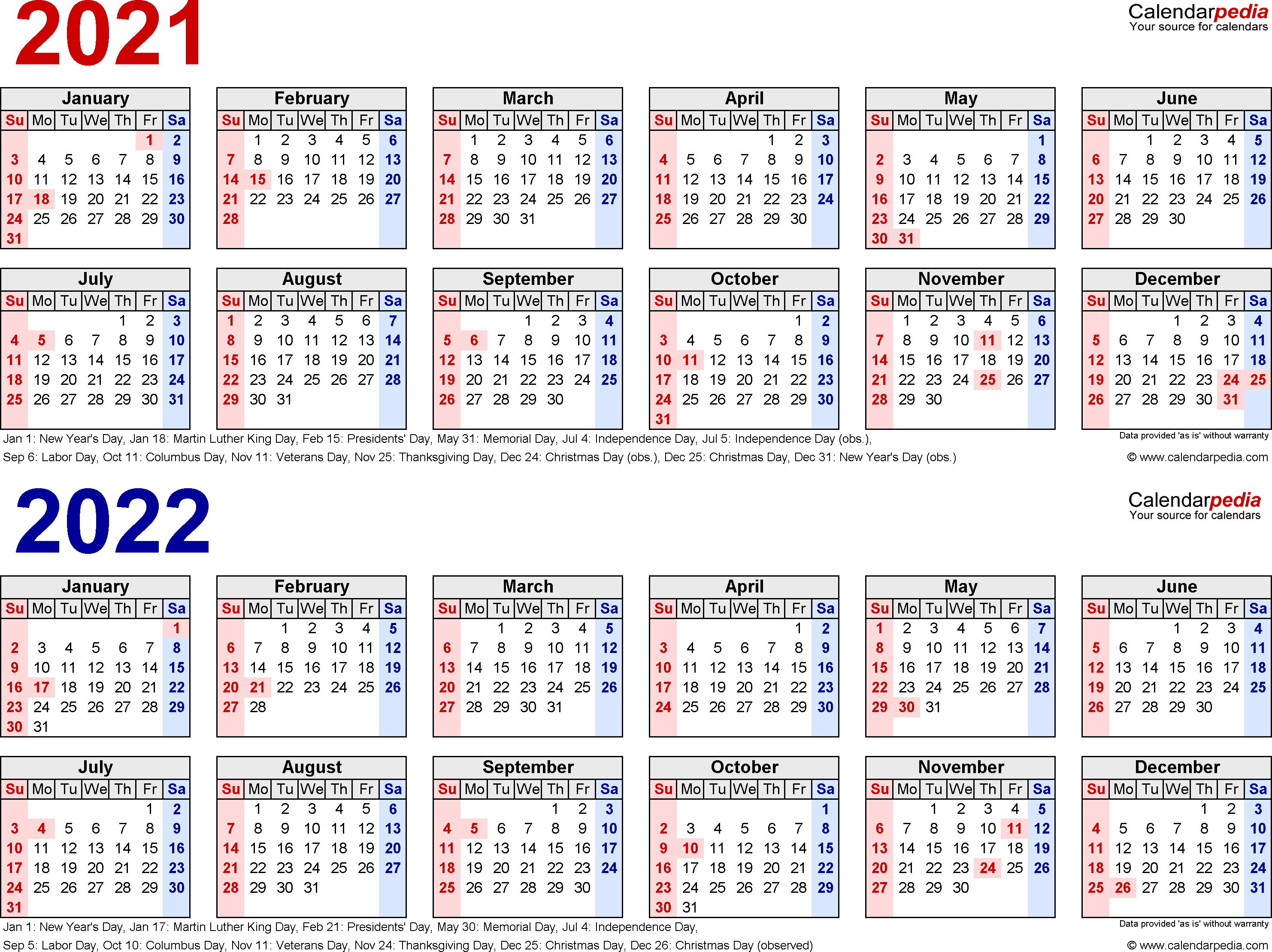 Printable 3 Year Il Caemdar 2020-2022 | Example Calendar ...