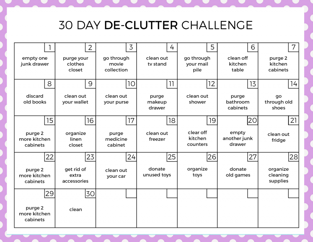 30 day declutter challenge 2021