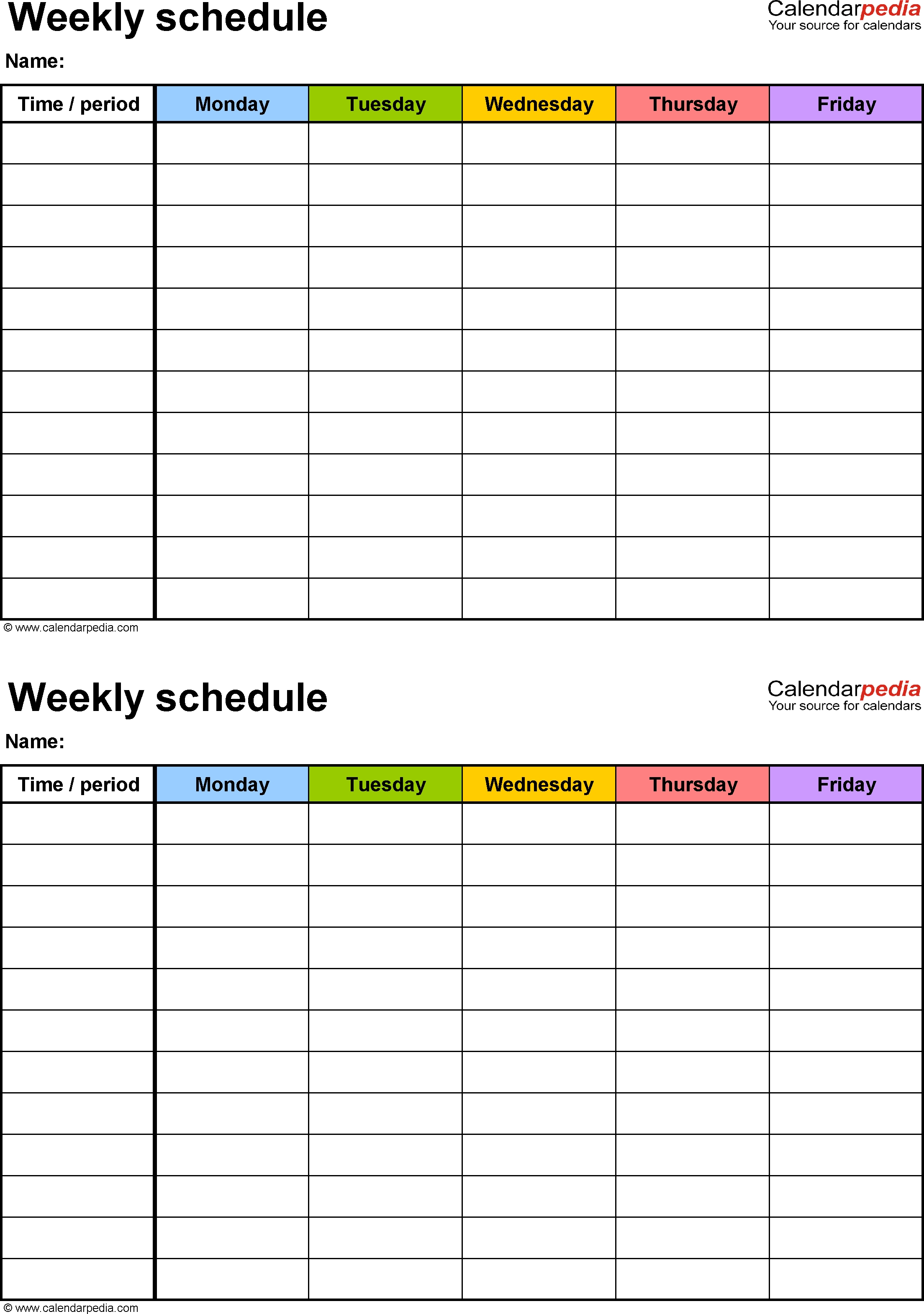 8 Week Blank Calendar Printable | Monthly Printable Calender