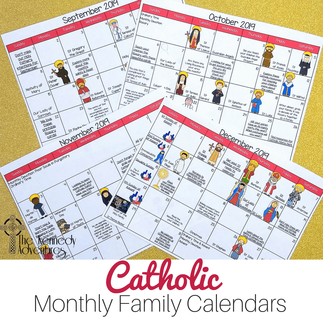 A Printable Catholic Family Calendar To Make Your Life Easier