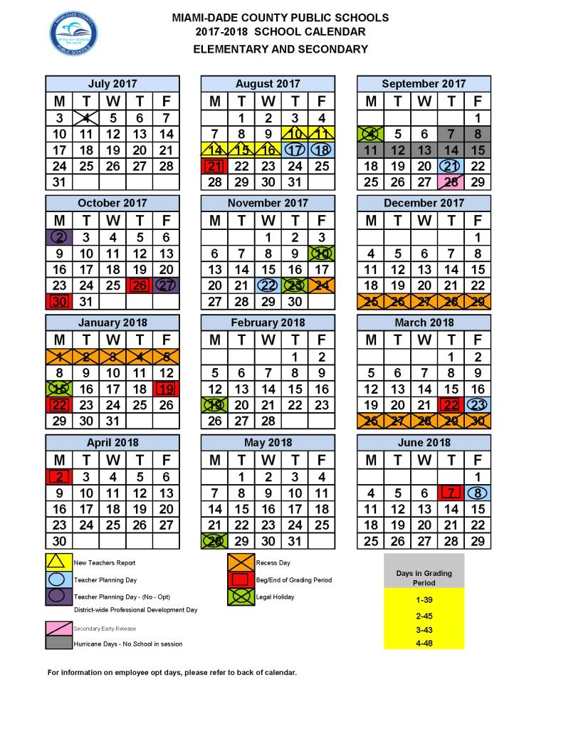 2020 And 2020 Miami Dade School Calendar Printable Example Calendar