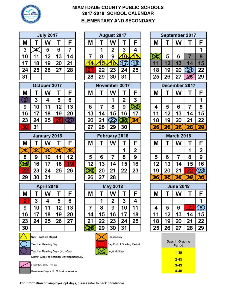 Awesome 47 Examples Miami Dade School Calendar 2019 2020