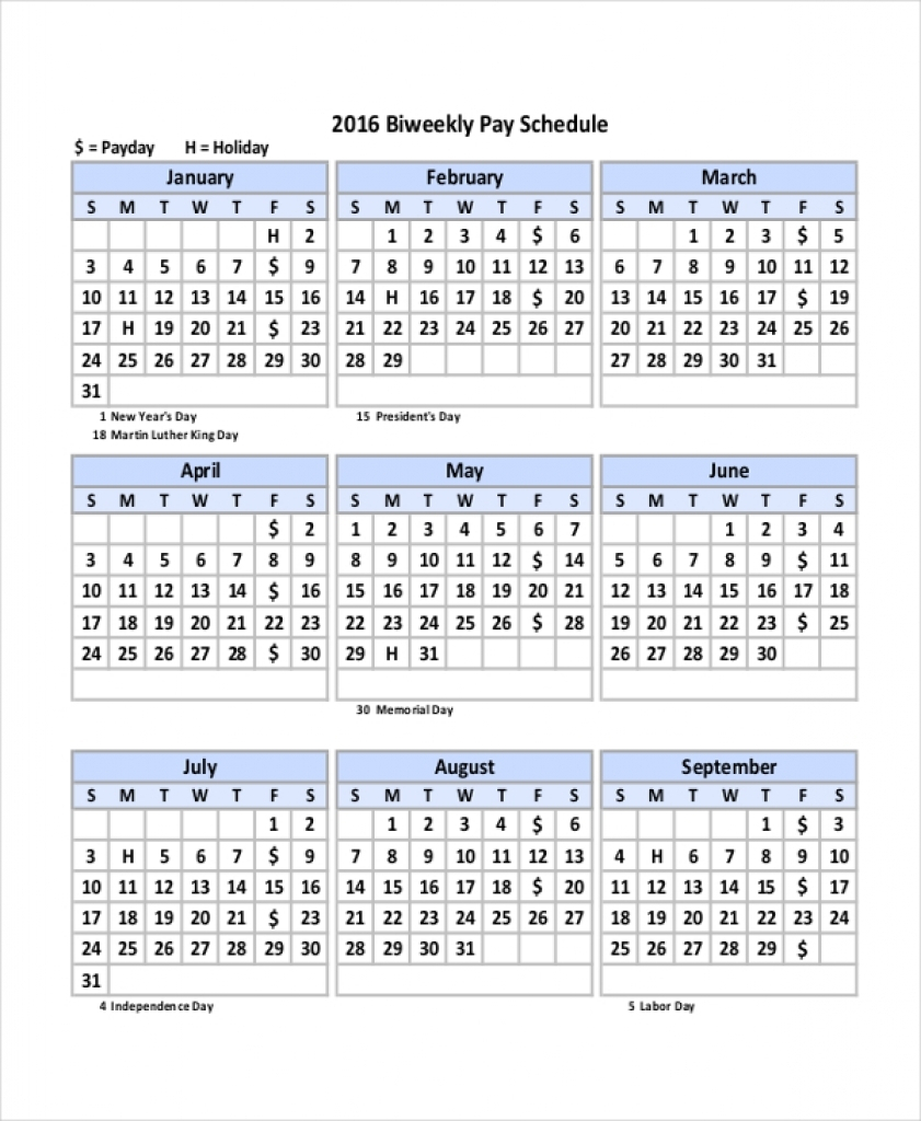 Bi Monthly Payroll Calendar 2018 2018 Calendar Template