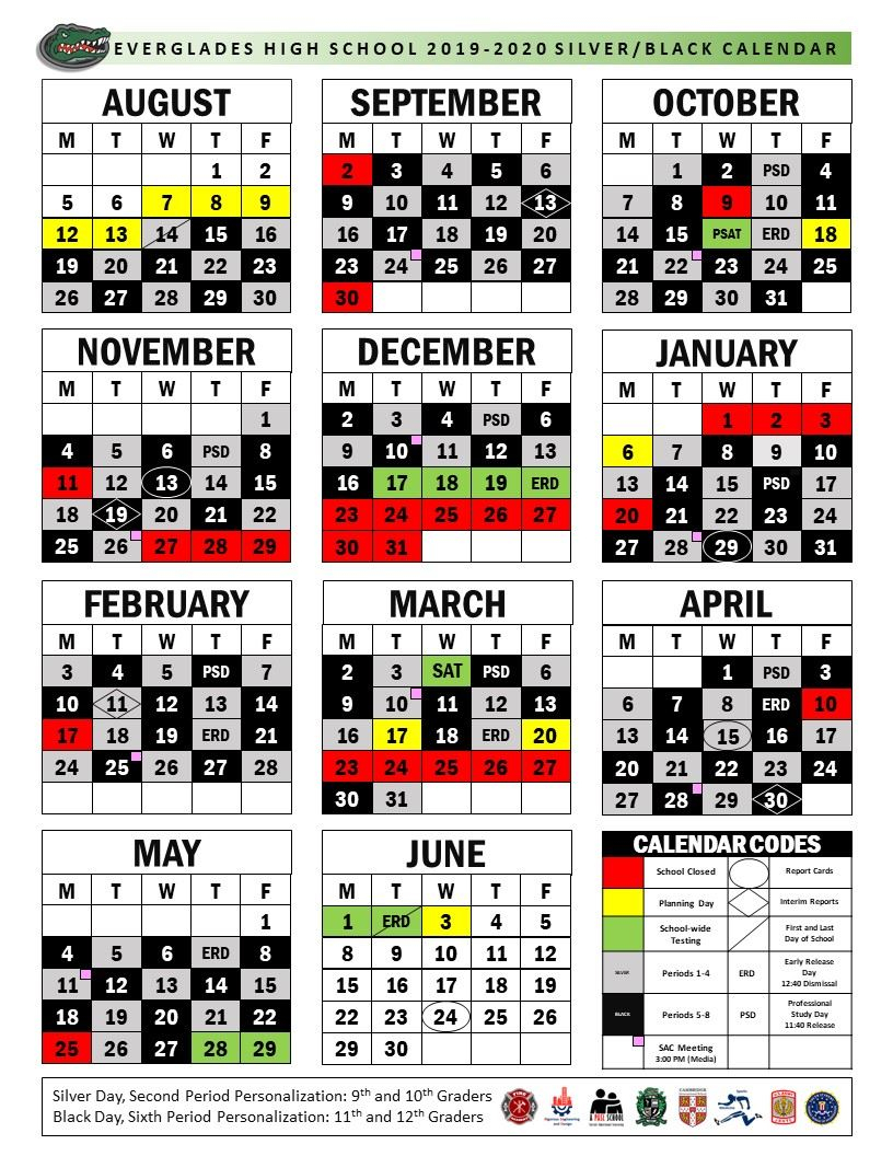 2020 And 2020 Miami Dade School Calendar Printable Example Calendar