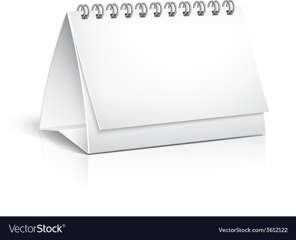 Blank Spiral Desktop Calendar