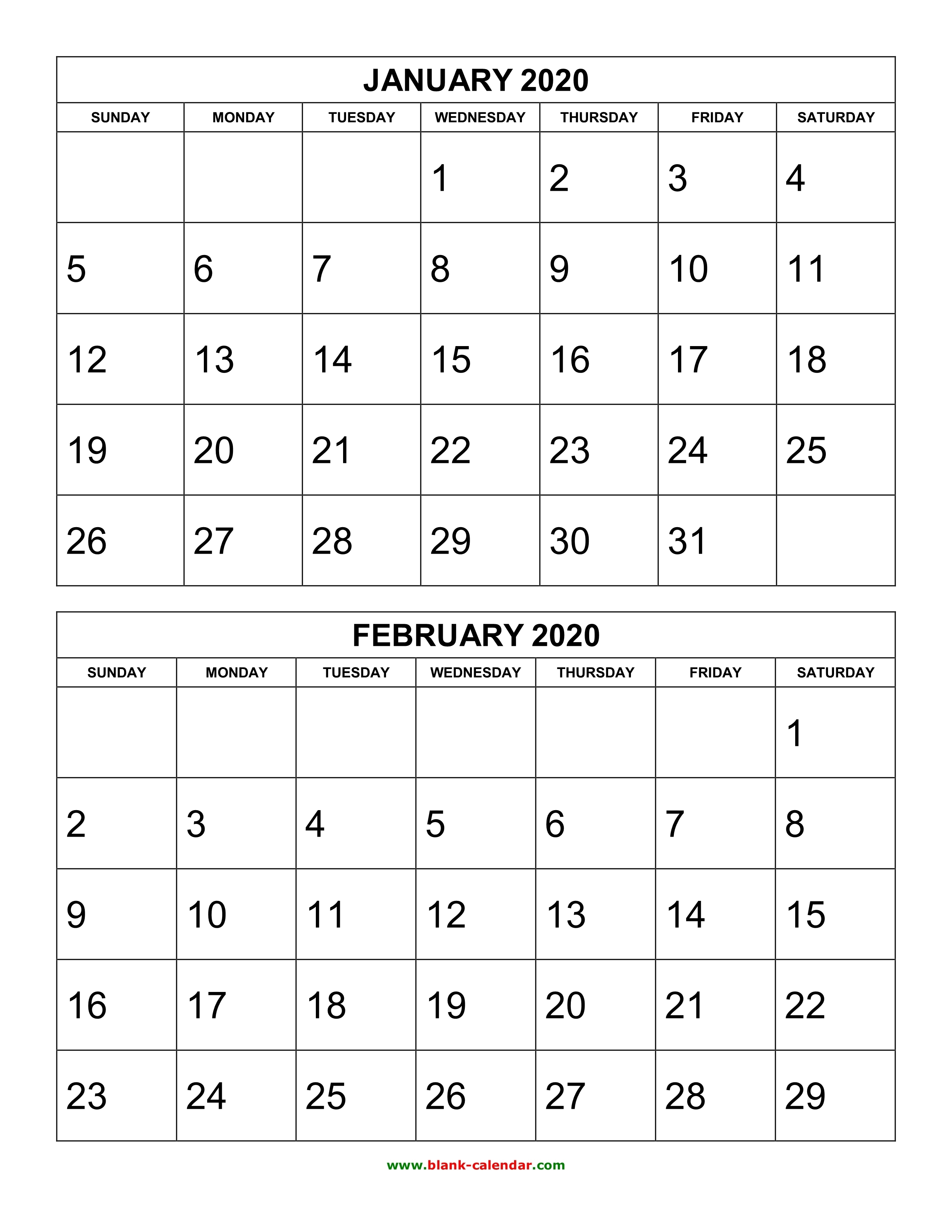 C2B11 Printable Calendar 6 Months Per Page C Template