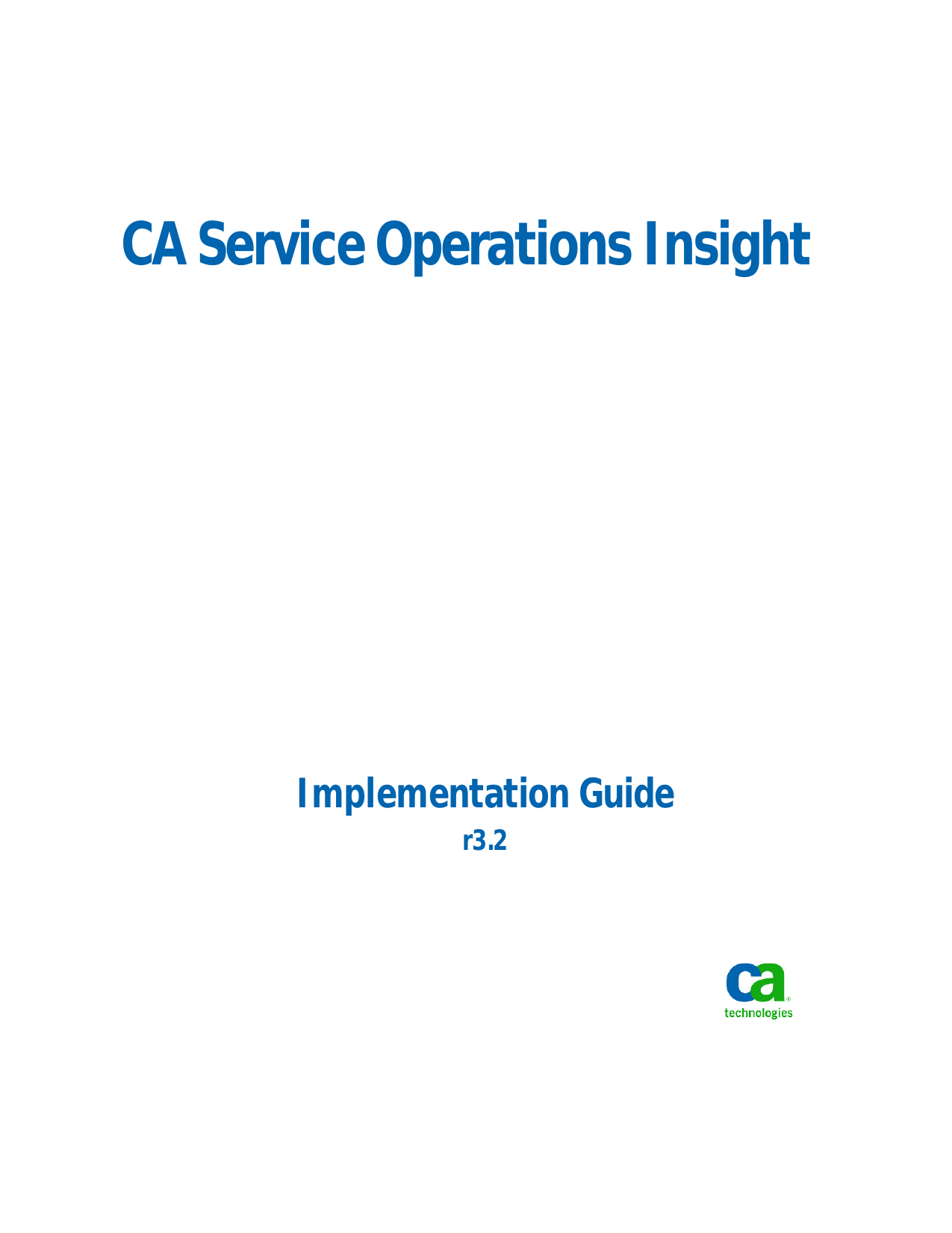 Ca Service Operations Insight Implementation Guide