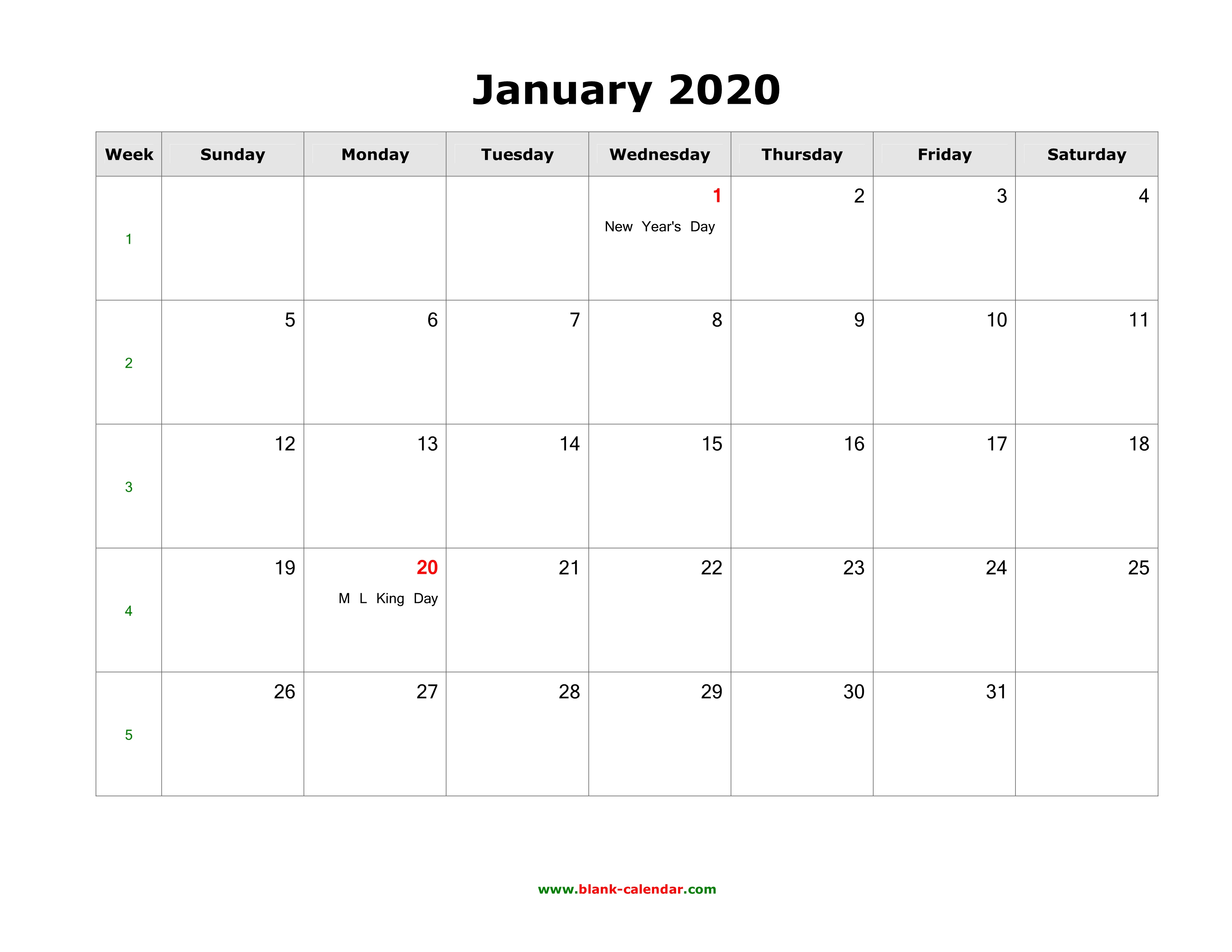 Calendar 2020 For Word - Tunu.redmini.co