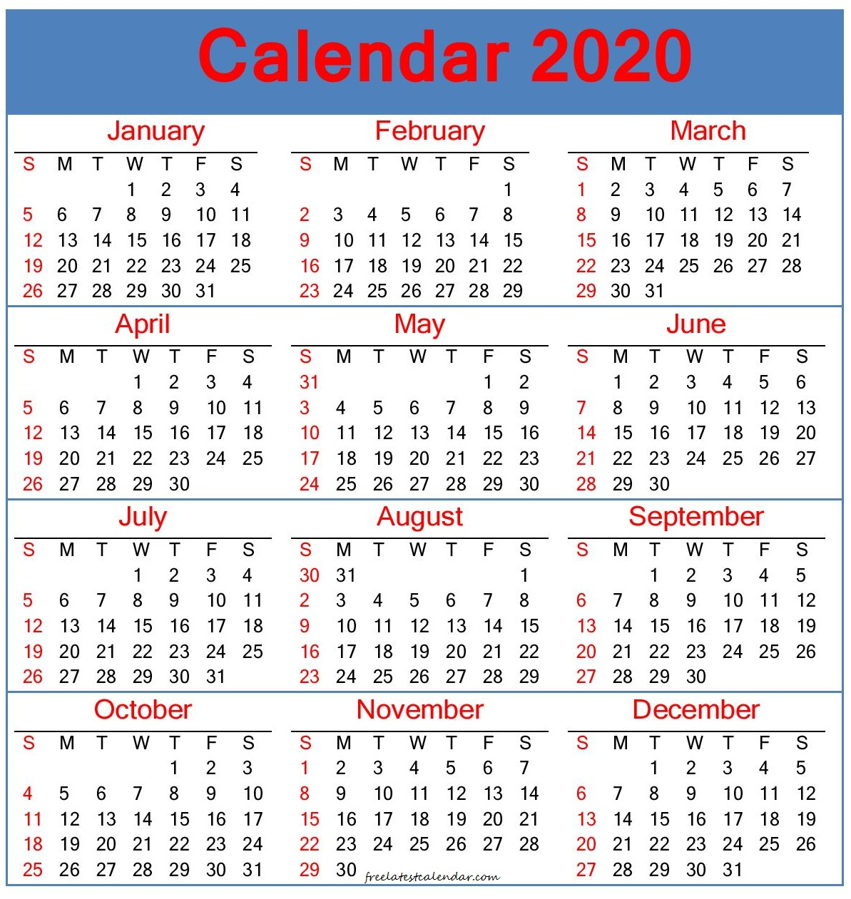 Bulletin Board 2020 Calendar Printable | Example Calendar Printable