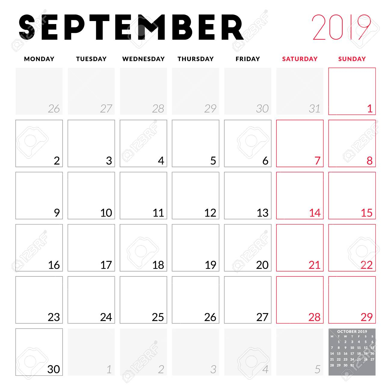 Printable Calendar Starts On Monday