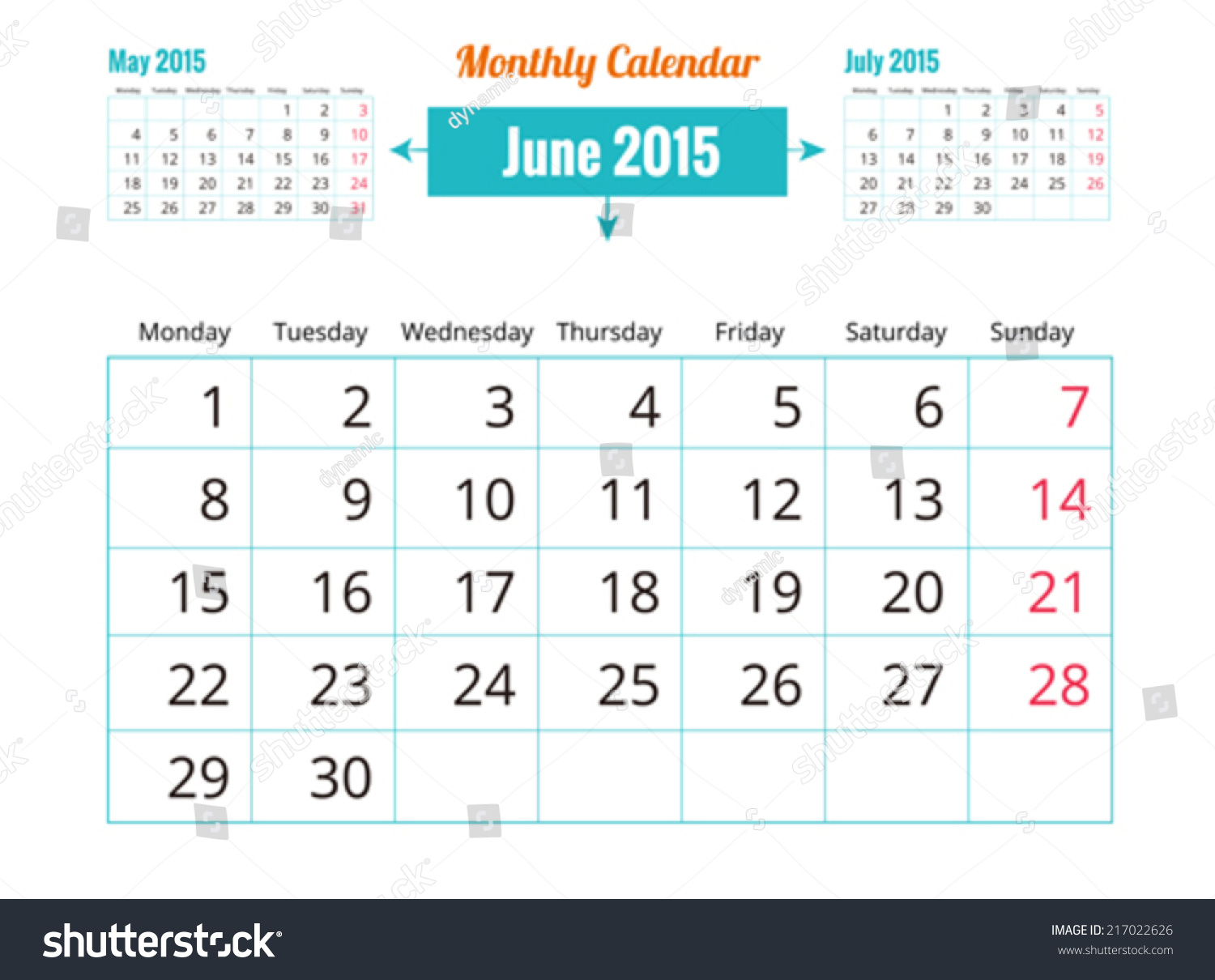 Calendar Schedule Monthly June | Backgrounds/textures