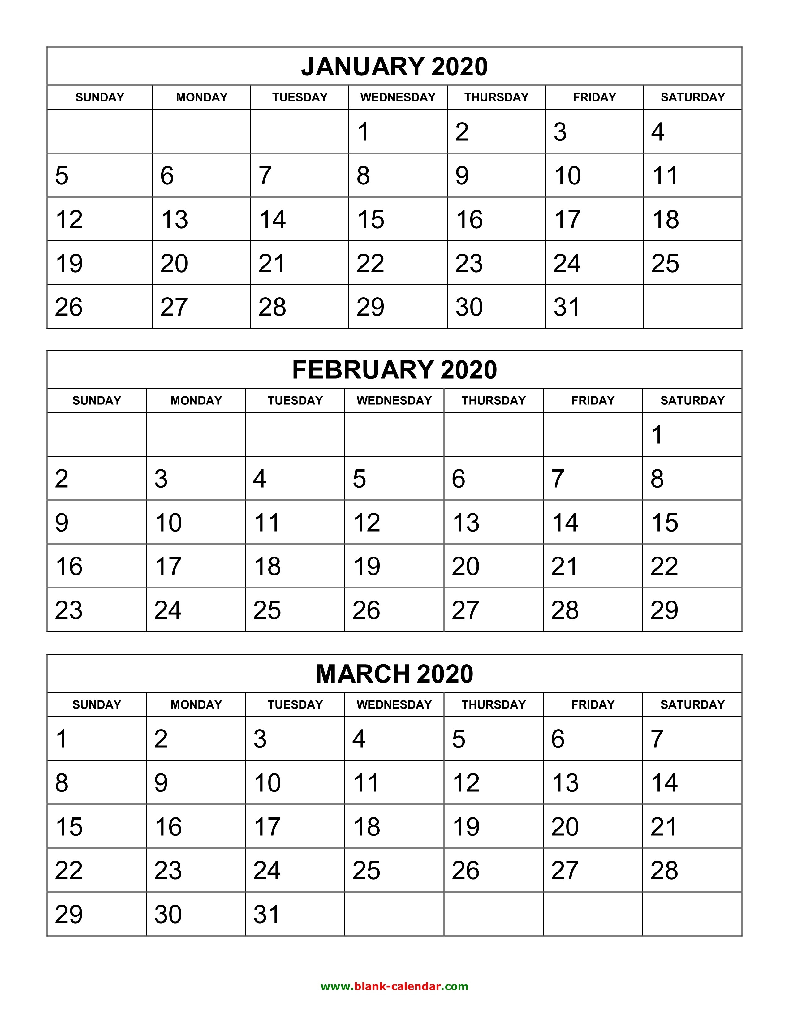 3 Month Blank Printable Example Calendar Printable