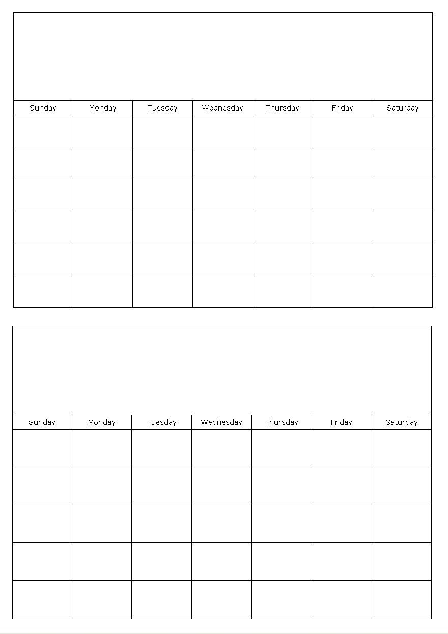 Calendar Templates | Blank Calendar Template, Blank Calendar