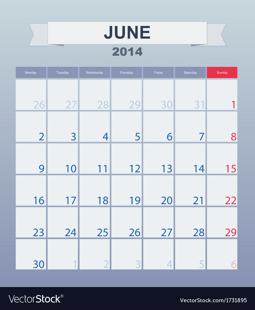 Calendar To Schedule Monthly June 2014