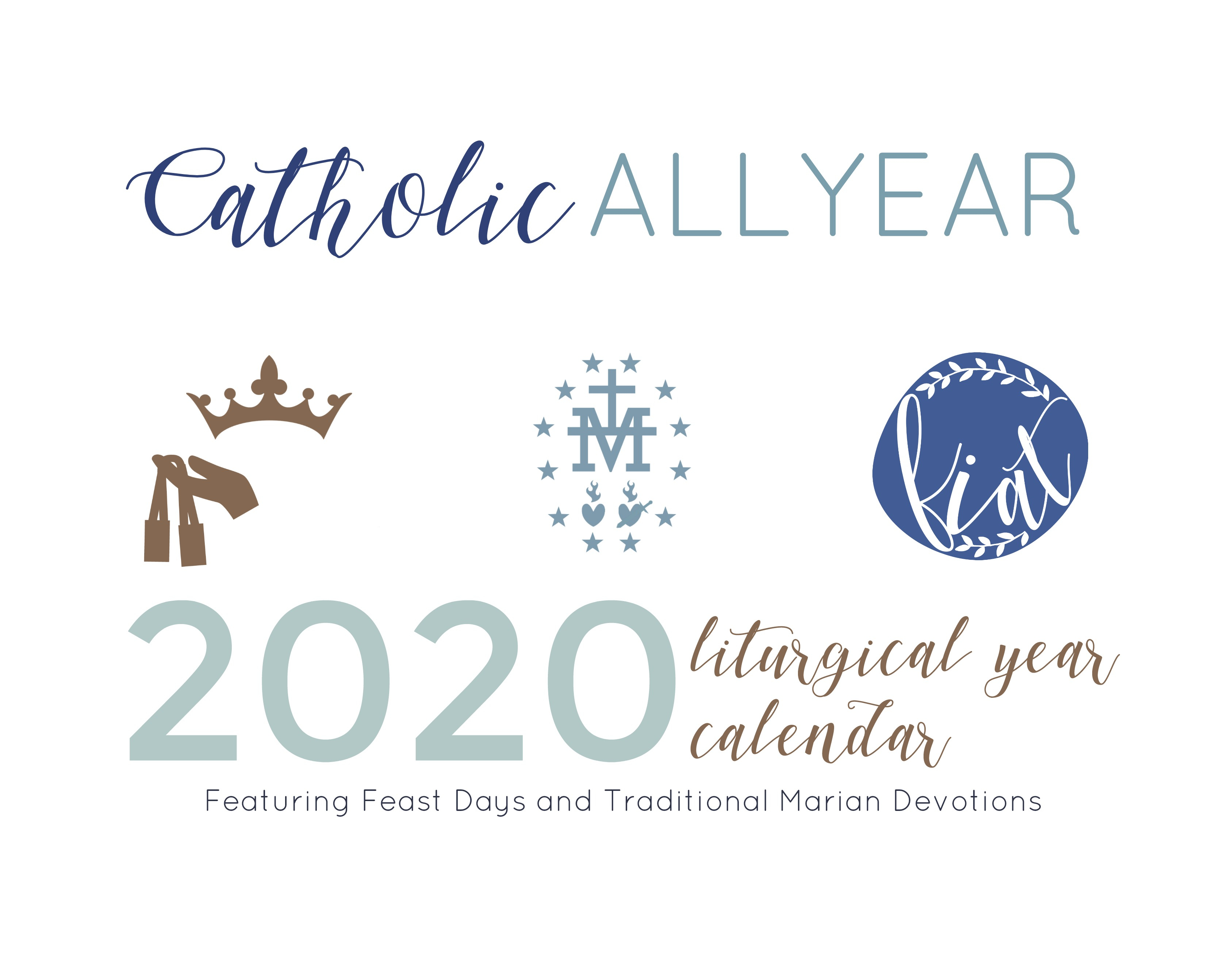 Catholic All Year 2020 Marian Liturgical Year Calendar *digital Download*