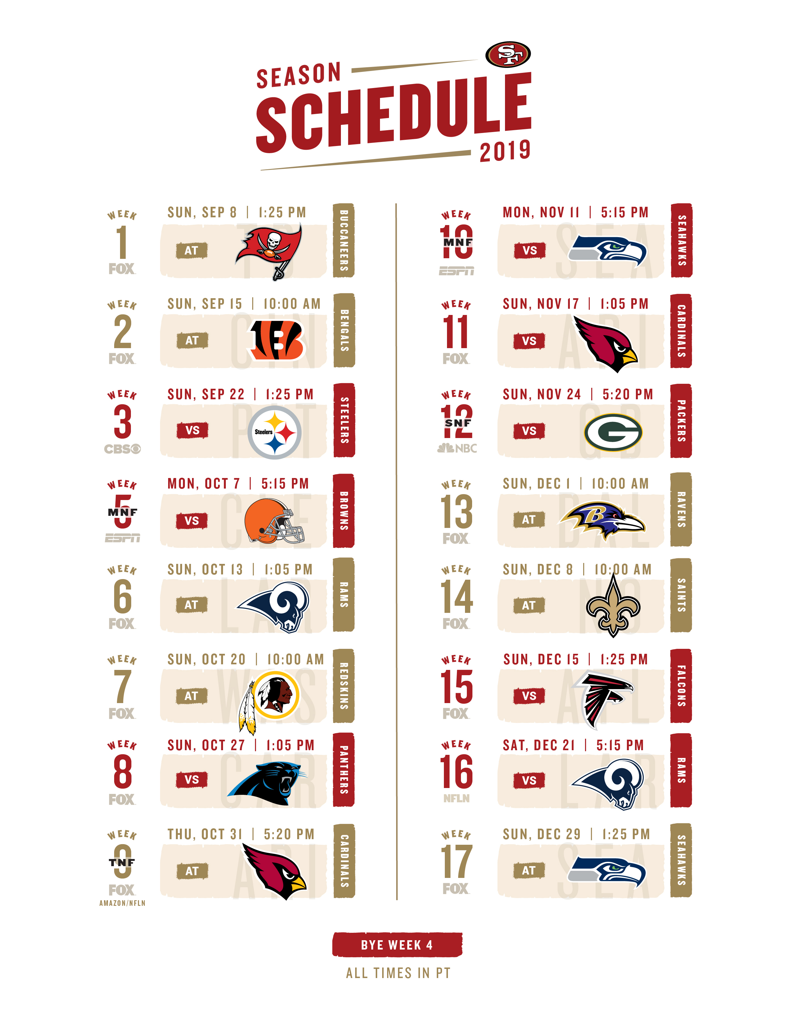 Tampa Bay Buccaneers Printable Schedule 2020 | Example Calendar Printable