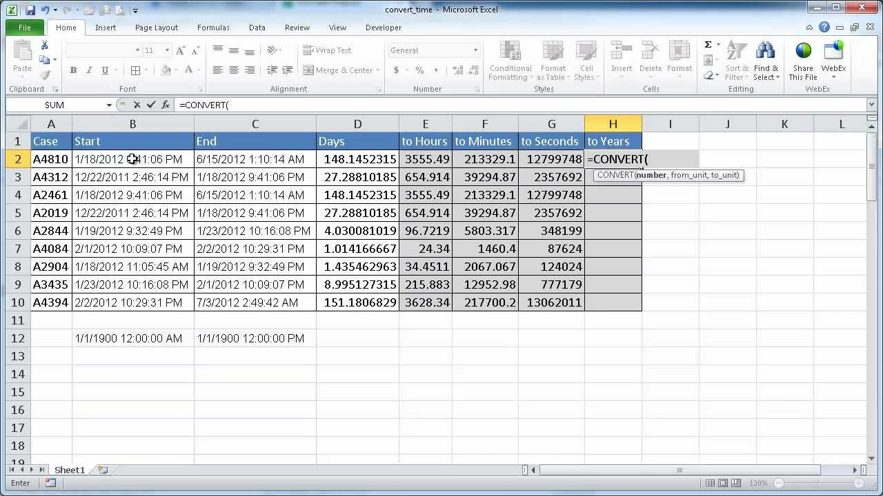 Convert Time In Excel (Days To Hours, Hours To Minutes, Etc)