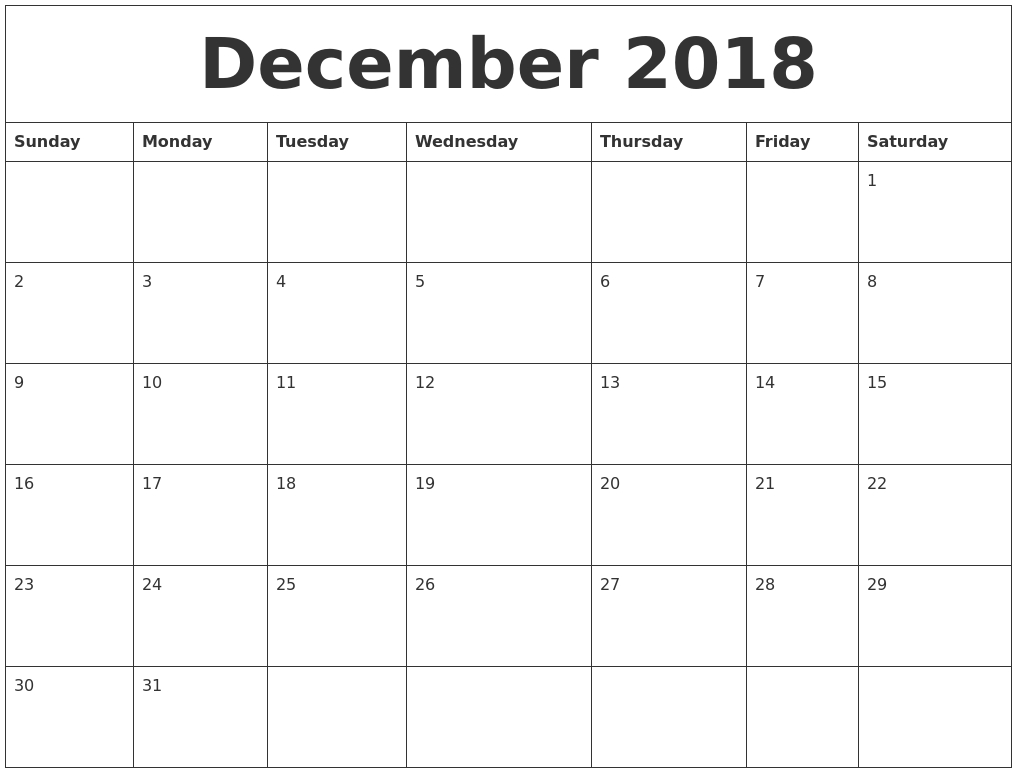 December 2018 Calendar With Holidays Canada | November