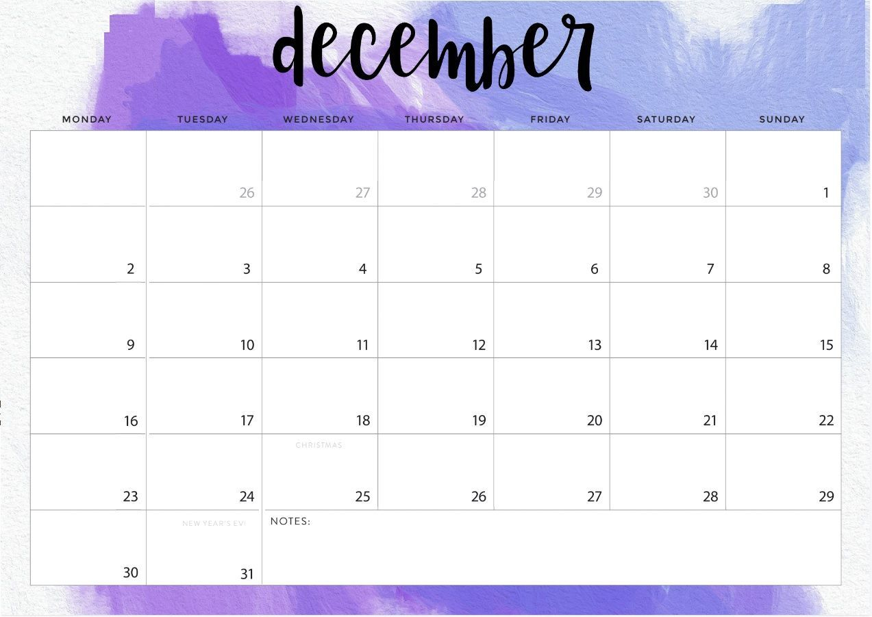 December 2019 Desk Calendar #dec #december #december2019
