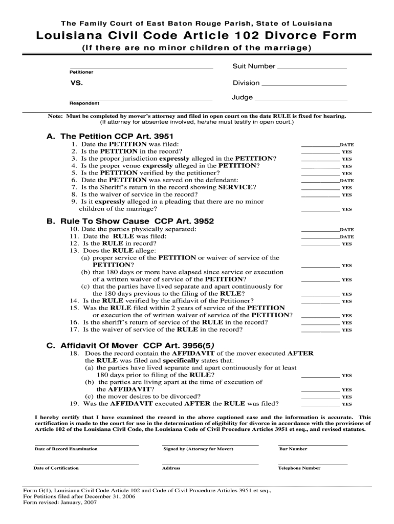 Divorce In Louisiana - Fill Online, Printable, Fillable