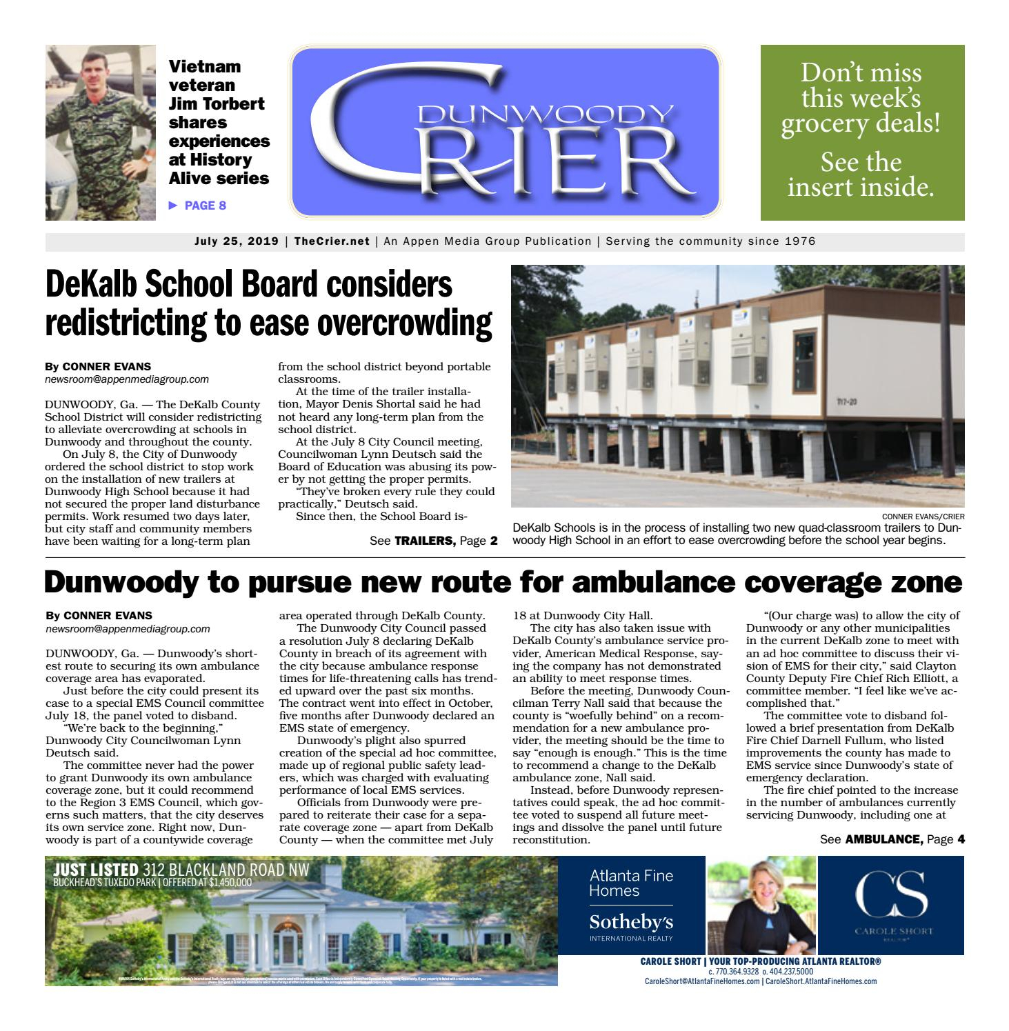 Dunwoody Crier — July 25, 2019Appen Media Group - Issuu