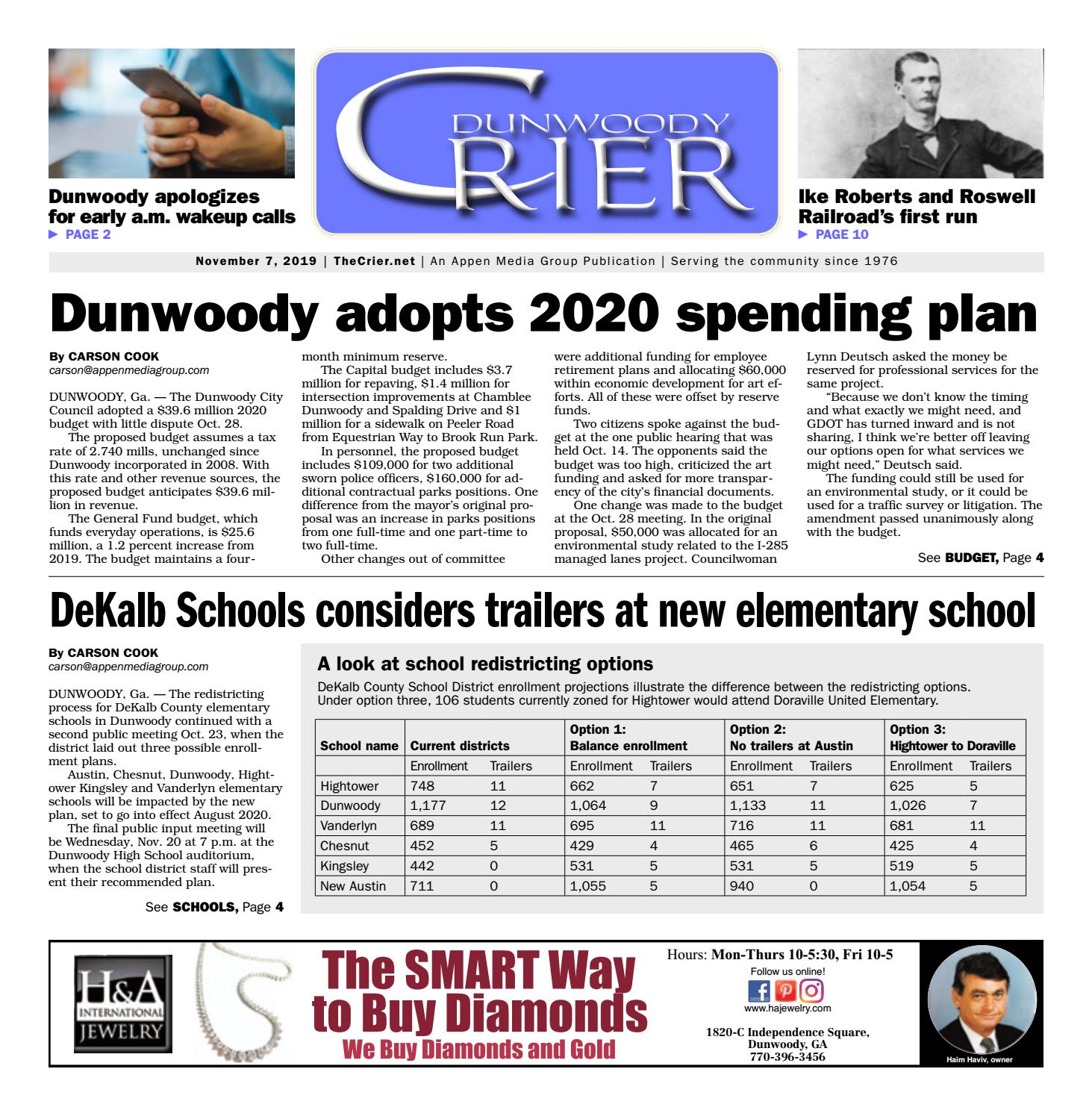 Dunwoody Crier — November 7, 2019Appen Media Group - Issuu