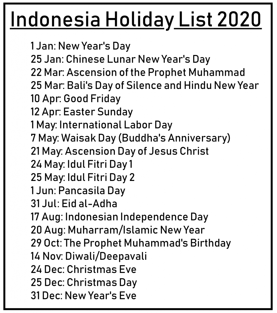 ?printable Free Download Indonesia Calendar 2020 [Pdf