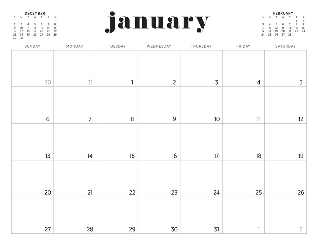 Free 2019 Printable Calendars - 46 Designs To Choose From!