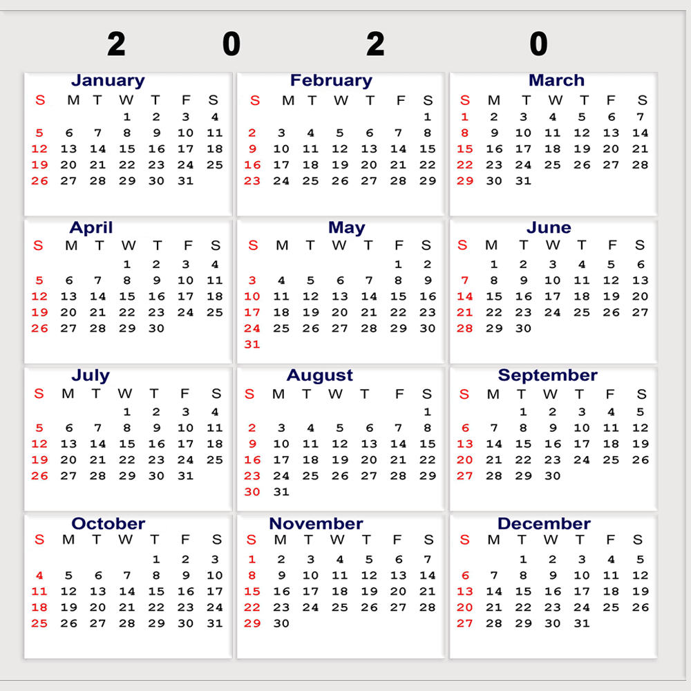 Free 2020 Printable Calendar Templates | Editable Calendars 2020