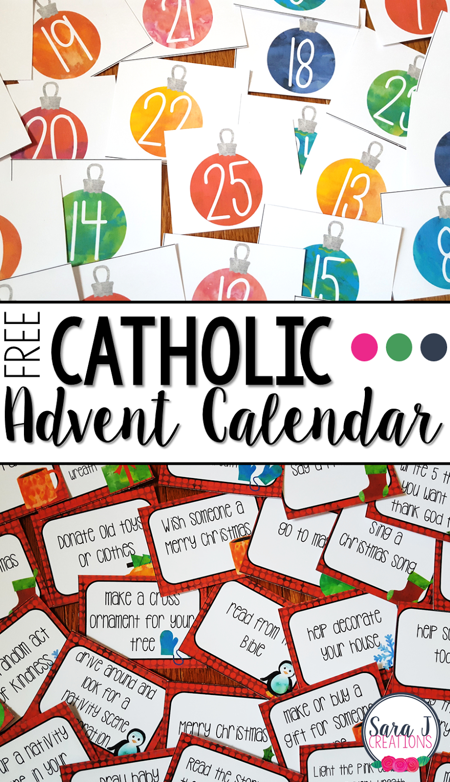 Free Catholic Advent Calendar | Advent Calendar Activities