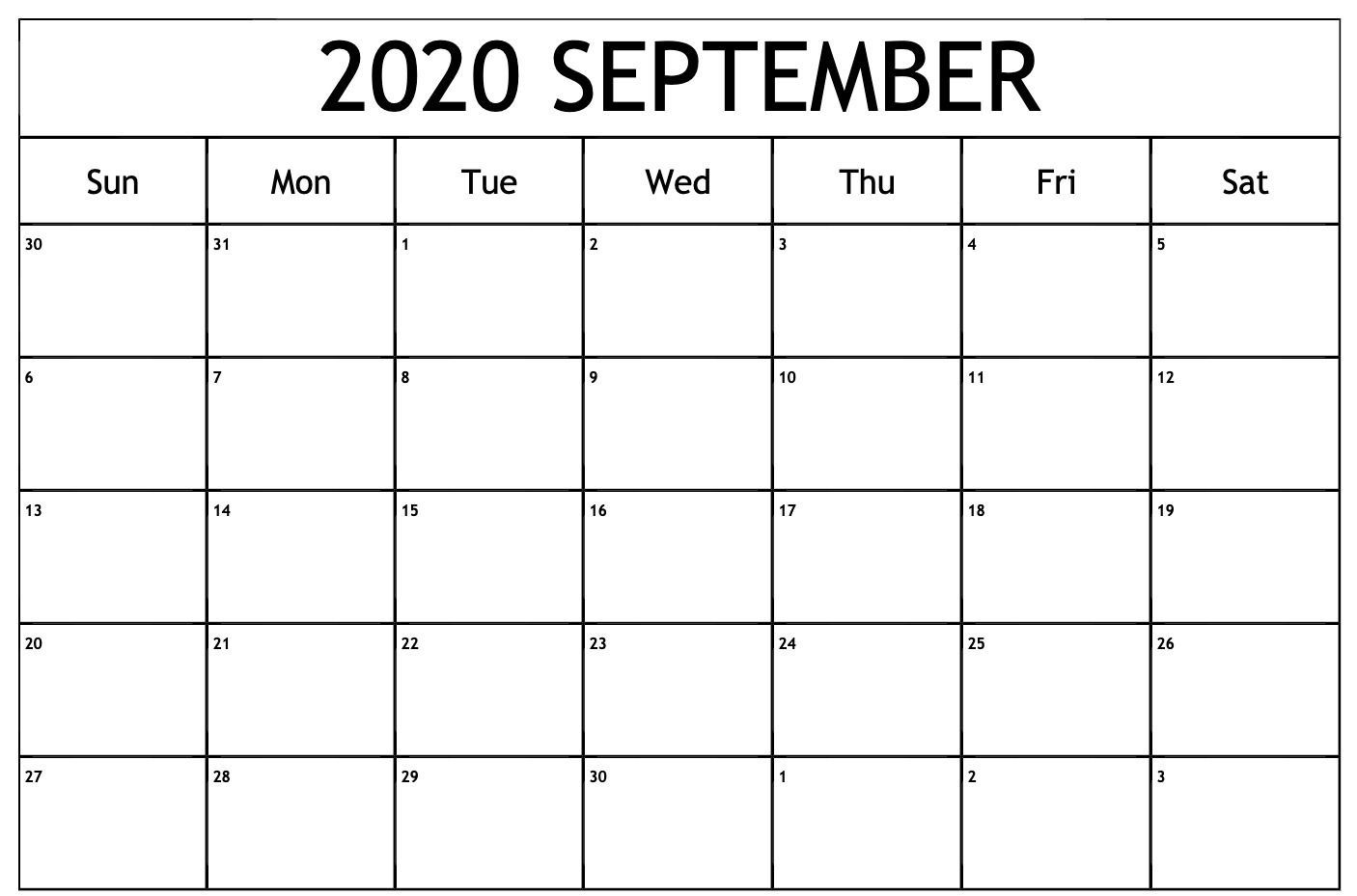 Free Download September 2020 Calendar Wallpapers Top