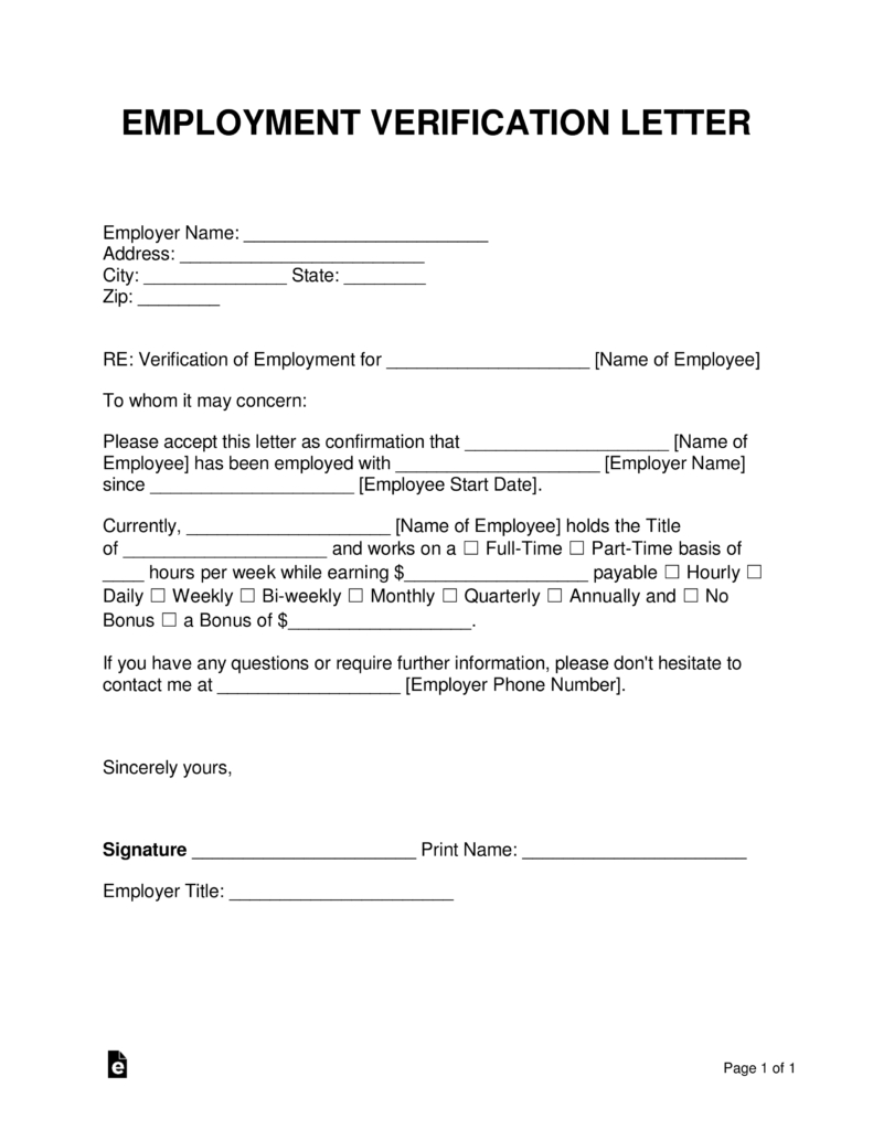 printable employment verification forms pdf example calendar printable