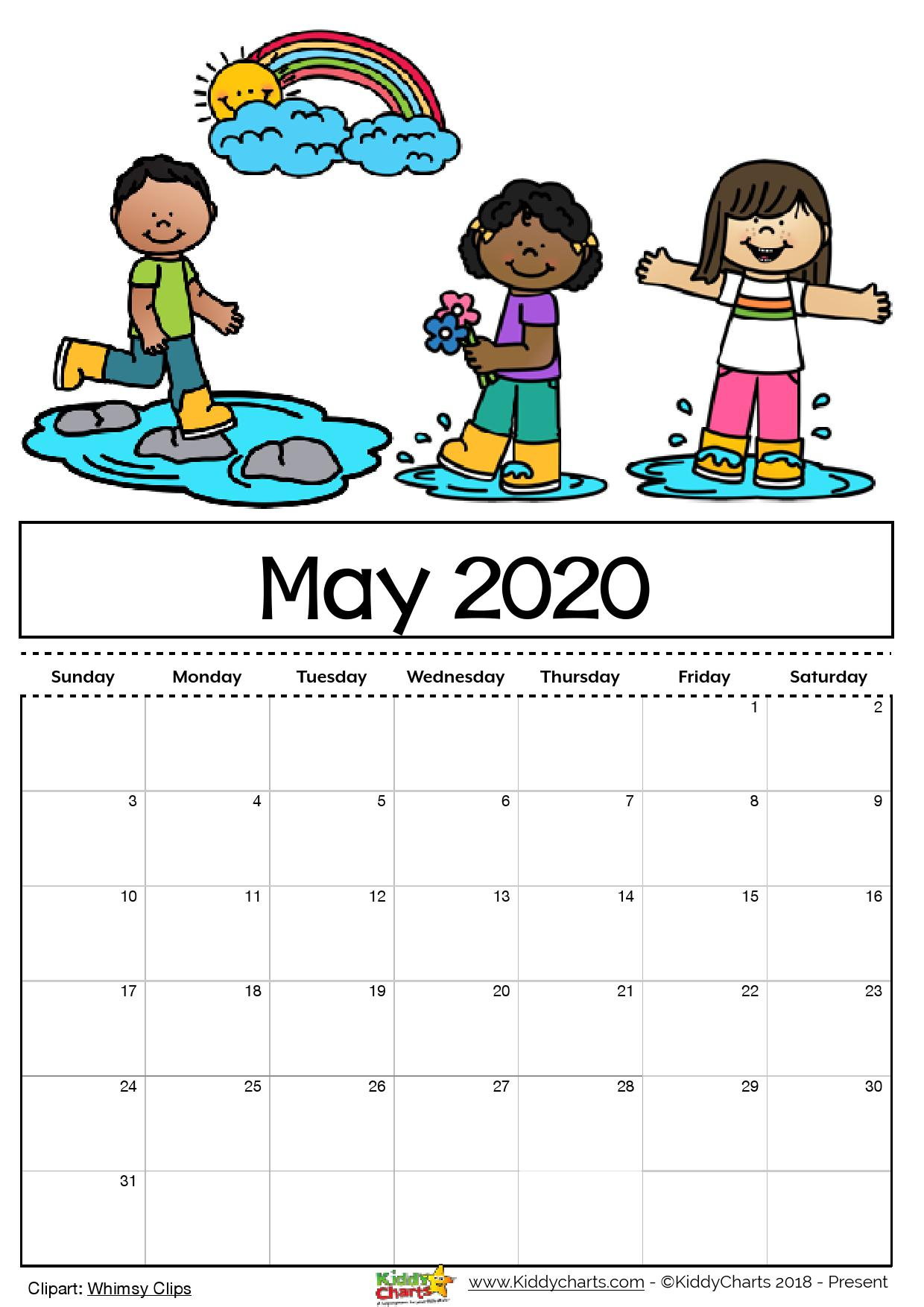 Free Printable 2020 Calendar For Kids, Including An Editable