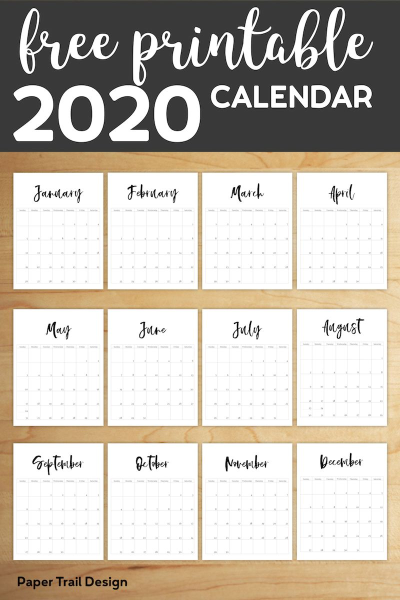 Free Printable 2020 Calendar Template Pages | Планировщик