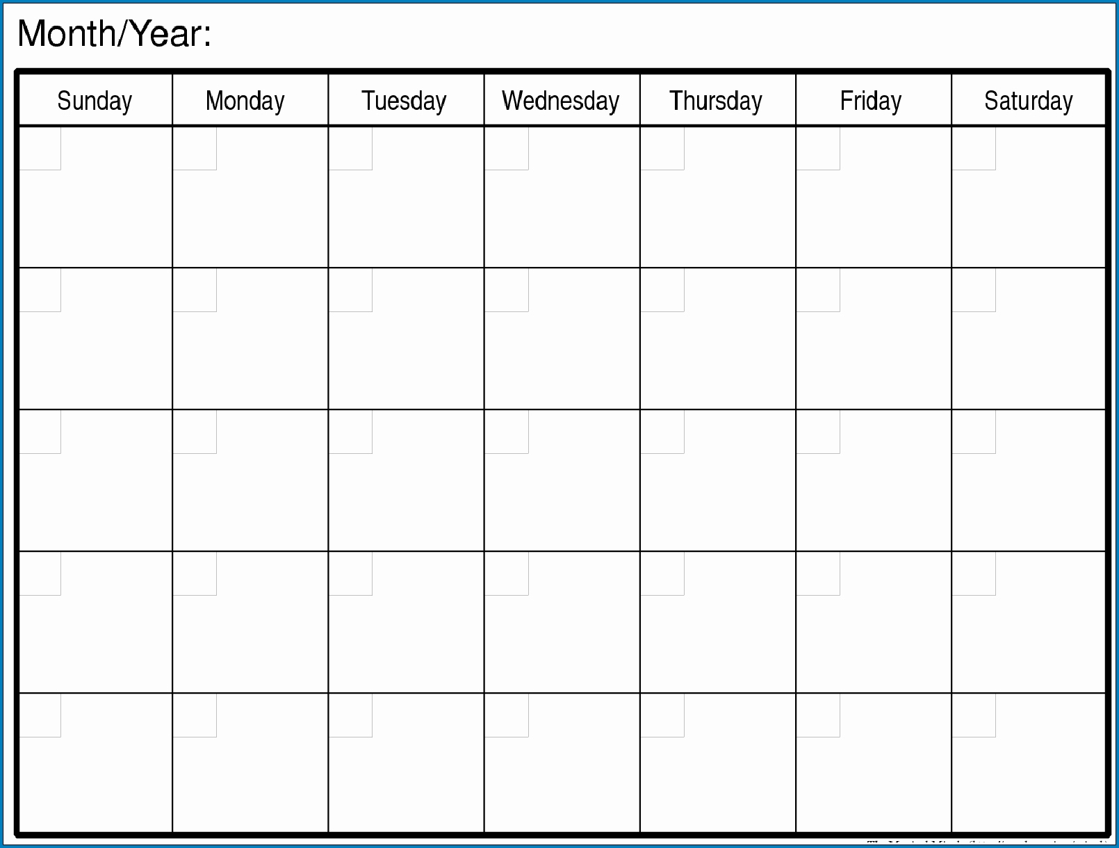 printable blank monthly calendar template example calendar printable