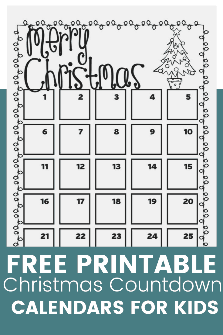 Free Printable Christmas Countdown Calendars For Kids