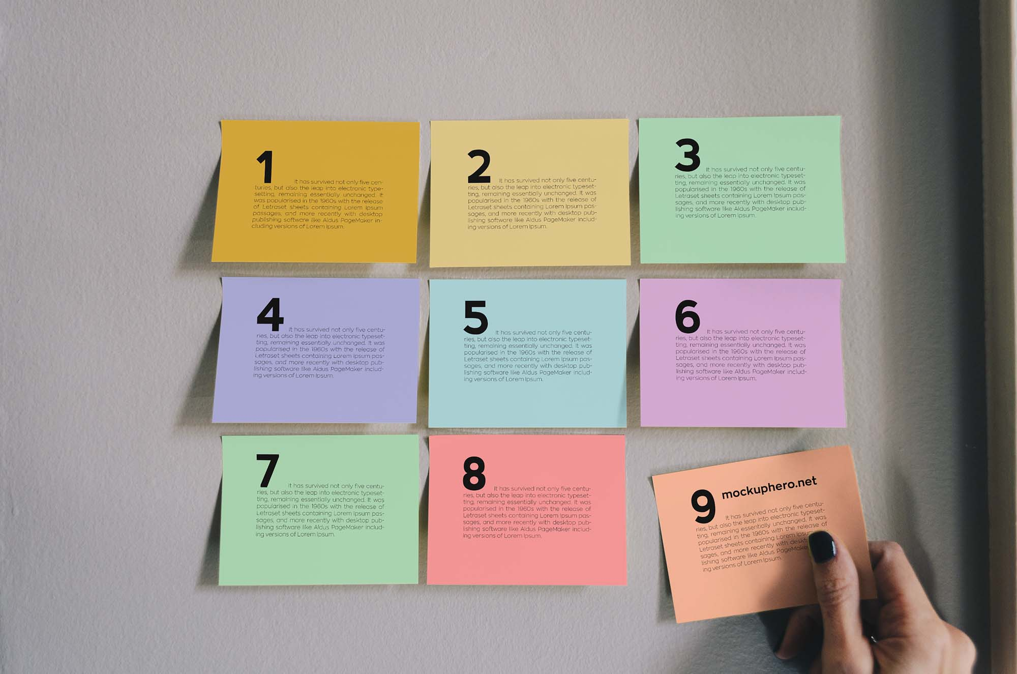 Free Sticky Notes Mockup (Psd)