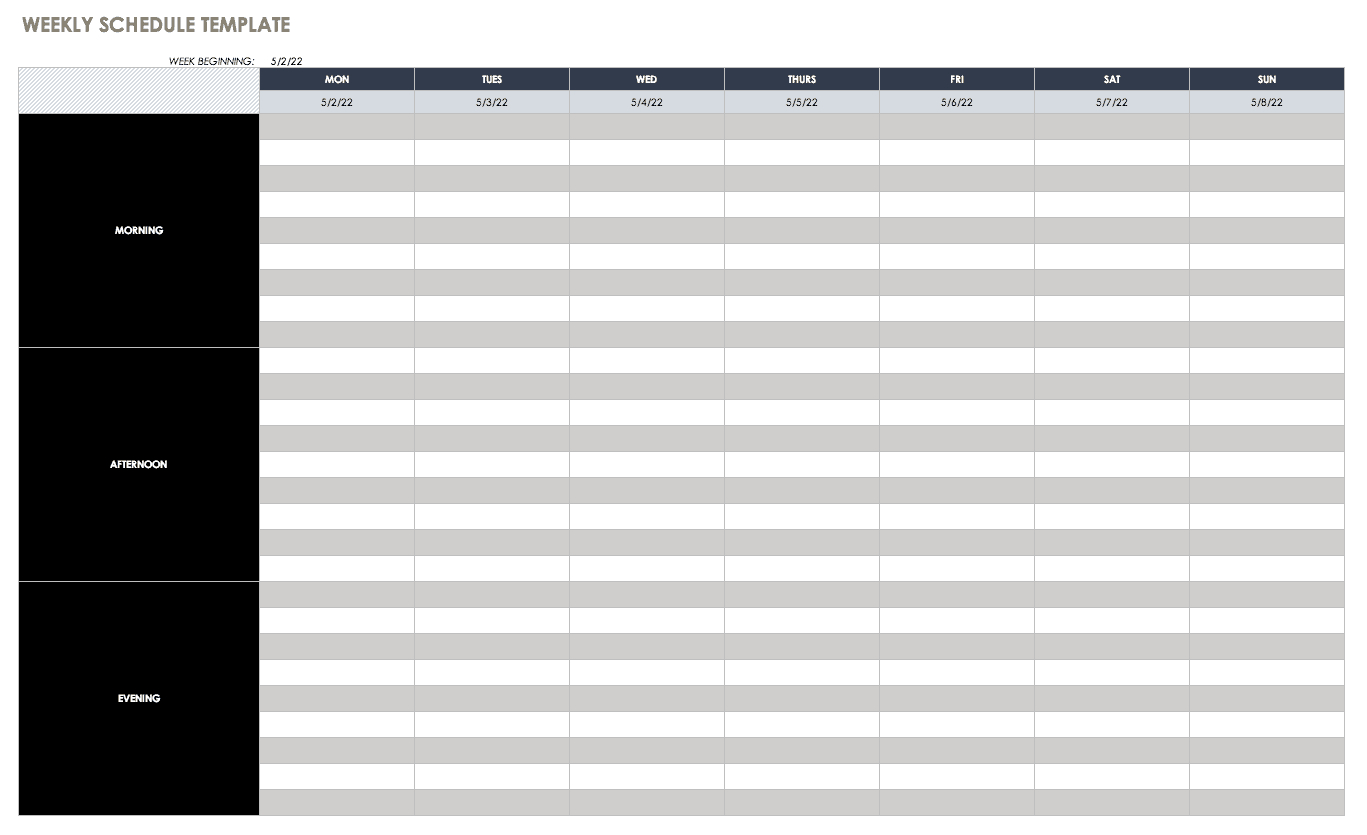 bi weekly work schedule excel template