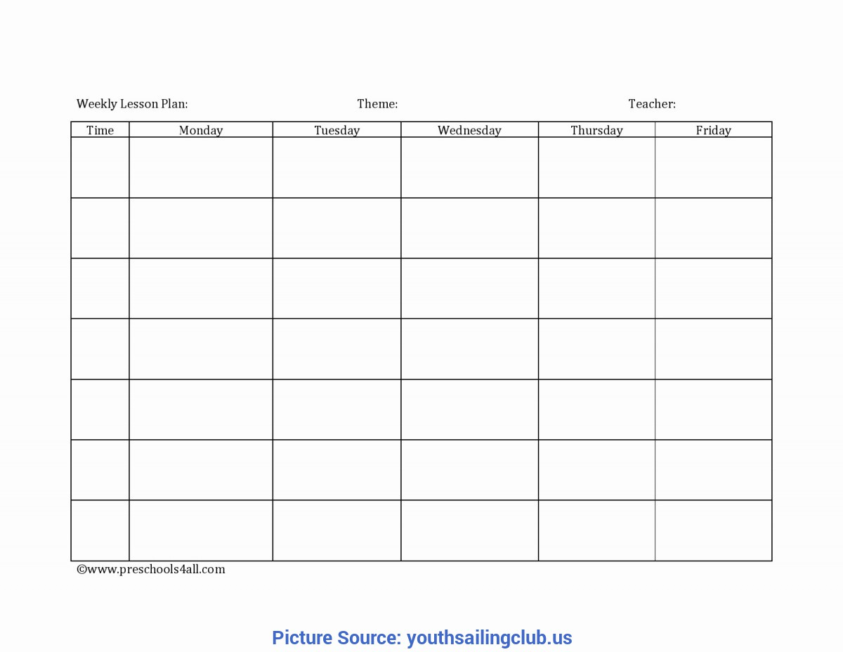 Good Blank Lesson Plan Template Daycare Home Lesson Plans