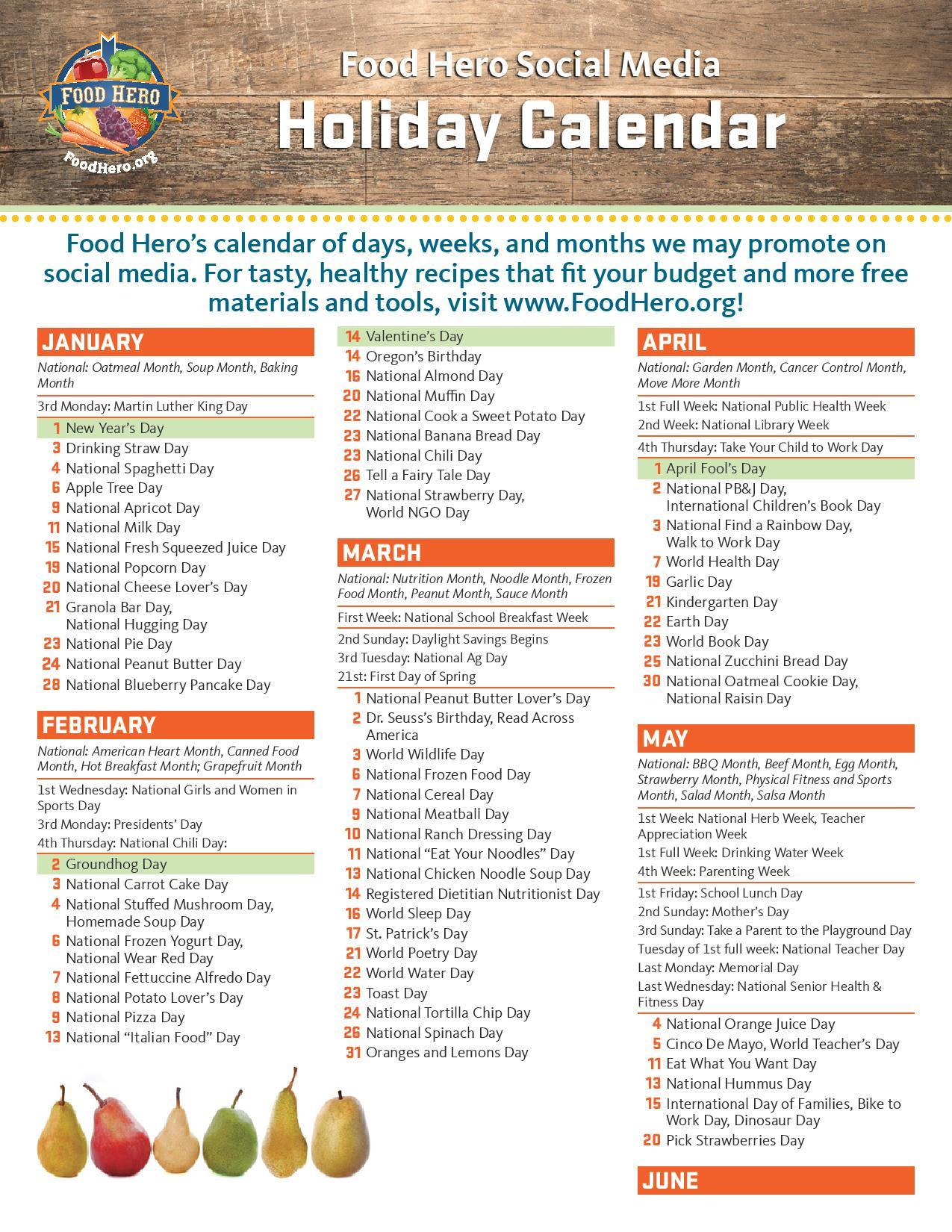 National Food Day Calendar 2024 Calendar 2024