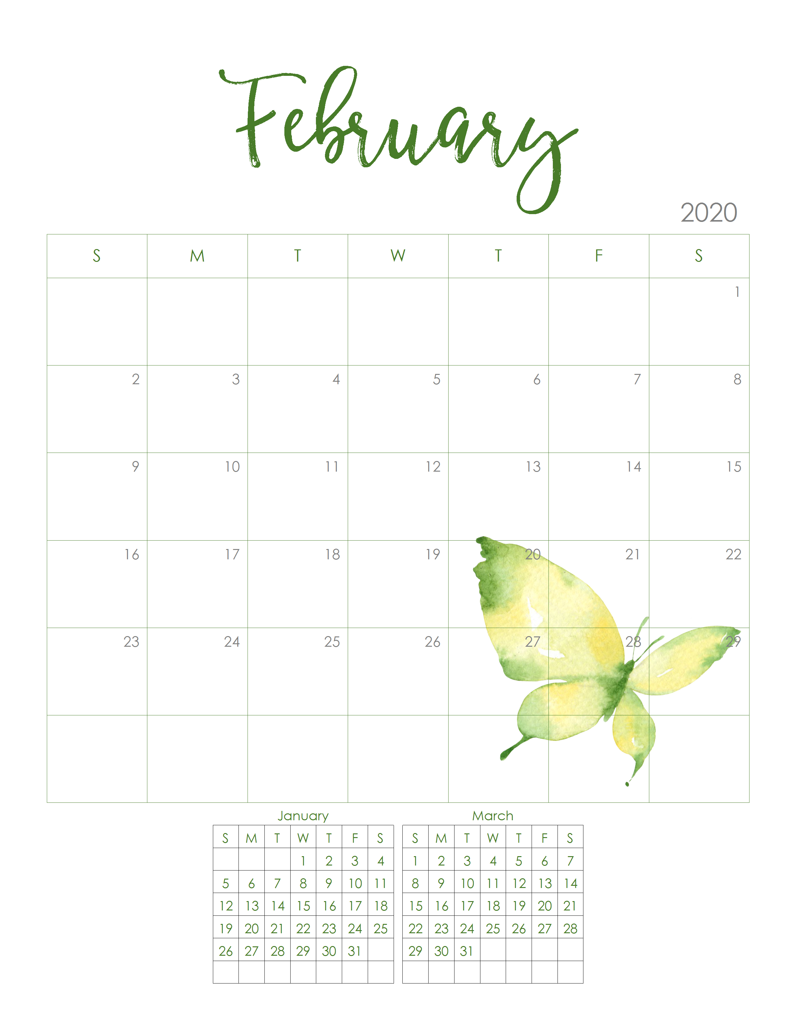 free monthly holiday themed calendar printable 2020 2020 example