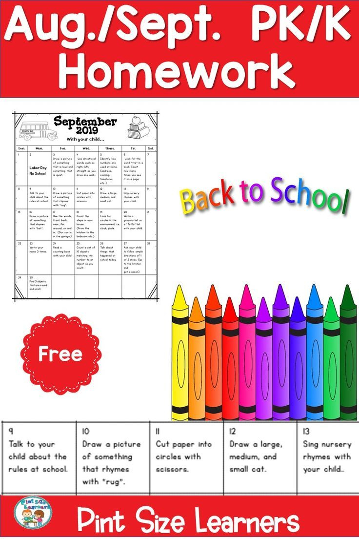 Monthly Homework Calendar For Pre K Example Calendar Printable