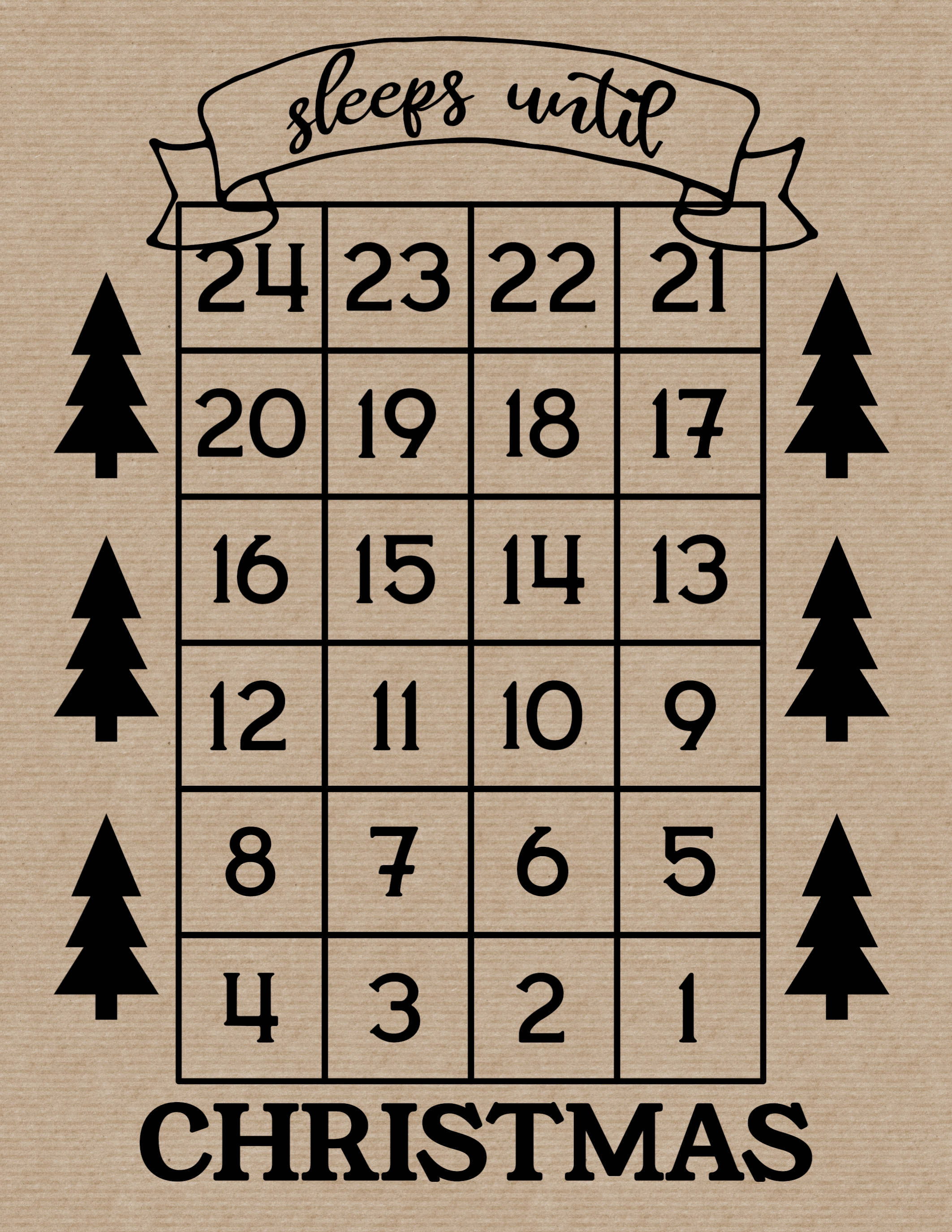 2020 Countdown To Chhristmas Calander Printable | Example Calendar Printable