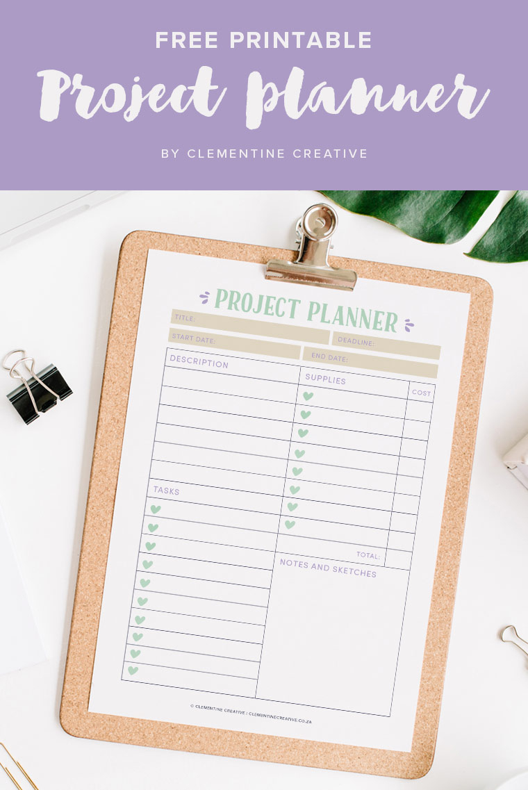 Ideas For New Projects? Plan Them With This Free Printable